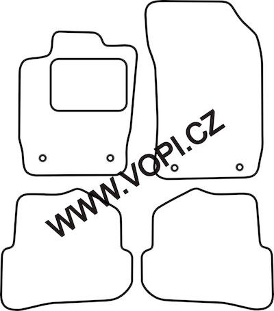 Textil-Autoteppiche Audi A1 2010 - Carfit (224)